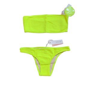 NWT PilyQ Pineapple Bandeau Teeny Bikini Swimsuit